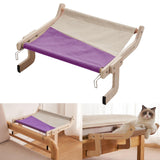 Maxbell Cat Window Perch Durable Shelf Sturdy Hammock Steady Seat Adjustable Cat Bed Gray Purple