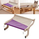 Maxbell Cat Window Perch Durable Shelf Sturdy Hammock Steady Seat Adjustable Cat Bed Gray Purple