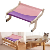 Maxbell Cat Window Perch Durable Shelf Sturdy Hammock Steady Seat Adjustable Cat Bed Purple Pink