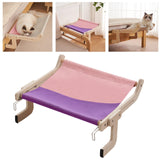 Maxbell Cat Window Perch Durable Shelf Sturdy Hammock Steady Seat Adjustable Cat Bed Purple Pink