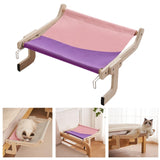 Maxbell Cat Window Perch Durable Shelf Sturdy Hammock Steady Seat Adjustable Cat Bed Purple Pink