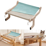 Maxbell Cat Window Perch Durable Shelf Sturdy Hammock Steady Seat Adjustable Cat Bed Gray Blue