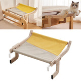 Maxbell Cat Window Perch Durable Shelf Sturdy Hammock Steady Seat Adjustable Cat Bed Gray Yellow