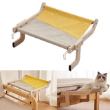 Maxbell Cat Window Perch Durable Shelf Sturdy Hammock Steady Seat Adjustable Cat Bed Gray Yellow