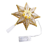 Maxbell 3D Christmas Tree Topper LED String Lights Home Ornament Indoor Lighted Star Warm Light 20x18cm