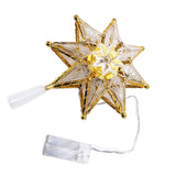 Maxbell 3D Christmas Tree Topper LED String Lights Home Ornament Indoor Lighted Star Warm Light 20x18cm