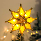 Maxbell 3D Christmas Tree Topper LED String Lights Home Ornament Indoor Lighted Star Warm Light 20x18cm