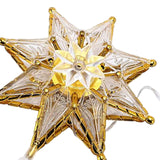 Maxbell 3D Christmas Tree Topper LED String Lights Home Ornament Indoor Lighted Star Colorful 20x18cm