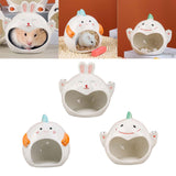 Maxbell Pet Ceramic Hamster Bedding Hideout Nest Adorable Appearance Easily Clean Rabbit