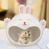 Maxbell Pet Ceramic Hamster Bedding Hideout Nest Adorable Appearance Easily Clean Rabbit
