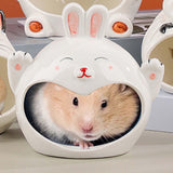 Maxbell Pet Ceramic Hamster Bedding Hideout Nest Adorable Appearance Easily Clean Rabbit