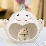 Maxbell Pet Ceramic Hamster Bedding Hideout Nest Adorable Appearance Easily Clean Dinosaur