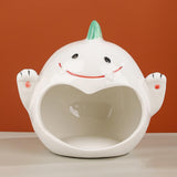 Maxbell Pet Ceramic Hamster Bedding Hideout Nest Adorable Appearance Easily Clean Dinosaur