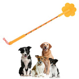 Maxbell Pet Training Stick Pet Dog Whip Rubber for Small Medium Large Dog Exercising Orange