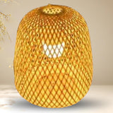 Maxbell Rustic Bamboo Lamp Shade Lampshade for Teahouse Living Room Kitchen Island