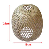Maxbell Rustic Bamboo Lamp Shade Lampshade for Teahouse Living Room Kitchen Island
