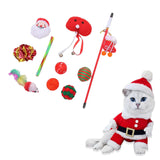 Maxbell Small Cat Toys Christmas Feather Teaser Feather Indoor Cats Exercise Plush Socks