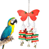Maxbell Bird Toy Wooden Blocks Balls Bells for Budgie Parakeets Cage Accessories