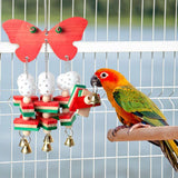Maxbell Bird Toy Wooden Blocks Balls Bells for Budgie Parakeets Cage Accessories