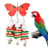 Maxbell Bird Toy Wooden Blocks Balls Bells for Budgie Parakeets Cage Accessories