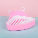 Maxbell Triangle Potty Trainer Toilet Corner Litter Box for Chinchillas Supplies Pink