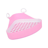 Maxbell Triangle Potty Trainer Toilet Corner Litter Box for Chinchillas Supplies Pink