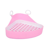 Maxbell Triangle Potty Trainer Toilet Corner Litter Box for Chinchillas Supplies Pink