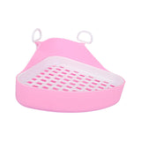 Maxbell Triangle Potty Trainer Toilet Corner Litter Box for Chinchillas Supplies Pink