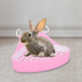 Maxbell Triangle Potty Trainer Toilet Corner Litter Box for Chinchillas Supplies Pink