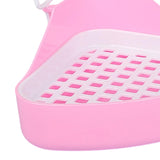 Maxbell Triangle Potty Trainer Toilet Corner Litter Box for Chinchillas Supplies Pink