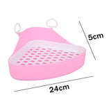 Maxbell Triangle Potty Trainer Toilet Corner Litter Box for Chinchillas Supplies Pink