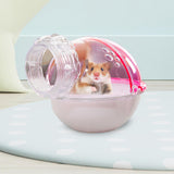 Maxbell Hamster Sand Bath Bathtub External Toilet Removable Bathroom for Squirrel Pink