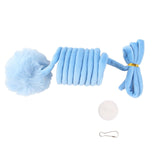 Maxbell Cat Toy Ball Spring Toy Hanging with Bell  Cats Chewing Blue