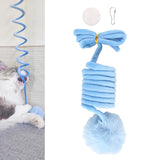 Maxbell Cat Toy Ball Spring Toy Hanging with Bell  Cats Chewing Blue