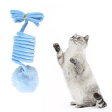 Maxbell Cat Toy Ball Spring Toy Hanging with Bell  Cats Chewing Blue