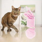 Maxbell Cat Toy Ball Spring Toy Hanging with Bell  Cats Chewing Pink