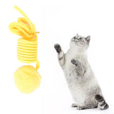 Maxbell Cat Toy Ball Spring Toy Hanging with Bell  Cats Chewing Yellow