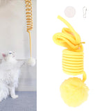 Maxbell Cat Toy Ball Spring Toy Hanging with Bell  Cats Chewing Yellow