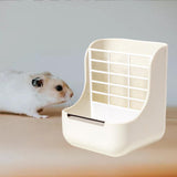 Maxbell 2 in 1 Rabbit Feeder Pets Accessories Detachable for Chinchilla Guinea Pigs White