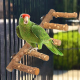 Maxbell Wooden Bird Perch Stair Fork Branch Lovebirds Small Animal Chinchillas