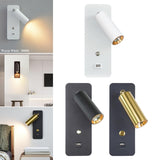 Maxbell Simple Wall Lamp Adjustable Direction Wall Sconce for Home Bar White