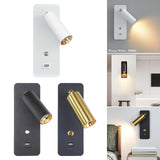 Maxbell Simple Wall Lamp Adjustable Direction Wall Sconce for Home Bar White
