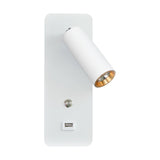 Maxbell Simple Wall Lamp Adjustable Direction Wall Sconce for Home Bar White