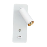 Maxbell Simple Wall Lamp Adjustable Direction Wall Sconce for Home Bar White