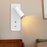 Maxbell Simple Wall Lamp Adjustable Direction Wall Sconce for Home Bar White