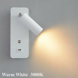 Maxbell Simple Wall Lamp Adjustable Direction Wall Sconce for Home Bar White