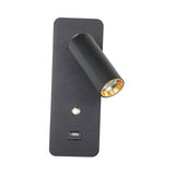 Maxbell Simple Wall Lamp Adjustable Direction Wall Sconce for Home Bar Black