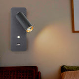 Maxbell Simple Wall Lamp Adjustable Direction Wall Sconce for Home Bar Black
