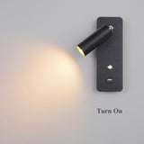 Maxbell Simple Wall Lamp Adjustable Direction Wall Sconce for Home Bar Black