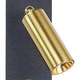 Maxbell Simple Wall Lamp Adjustable Direction Wall Sconce for Home Bar  Black Gold